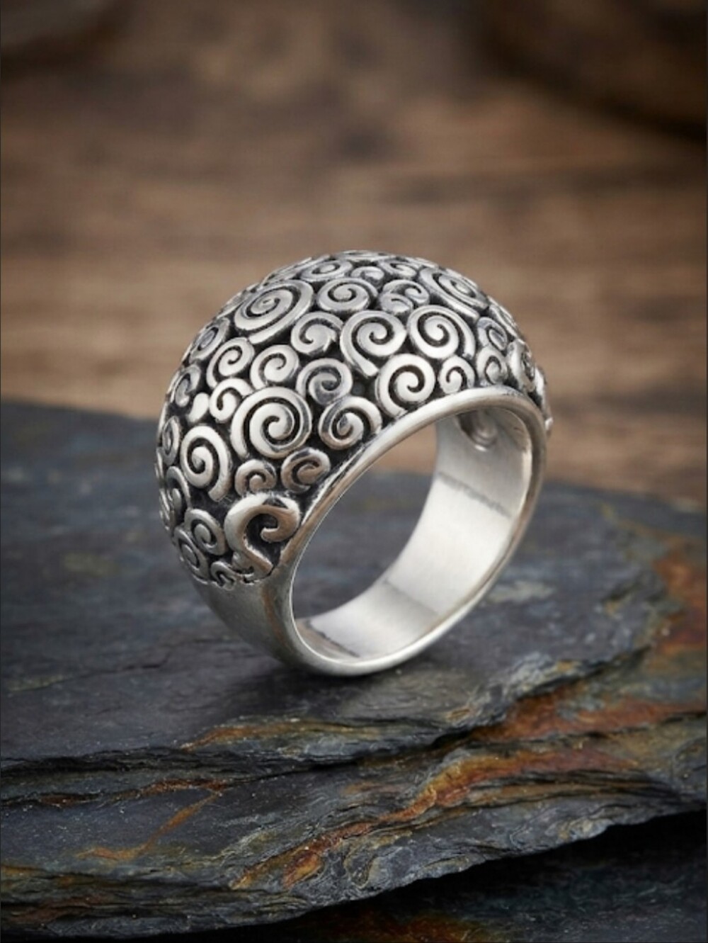 Sterling Silver Cloud Bubble Ring By Zayd Markarim
